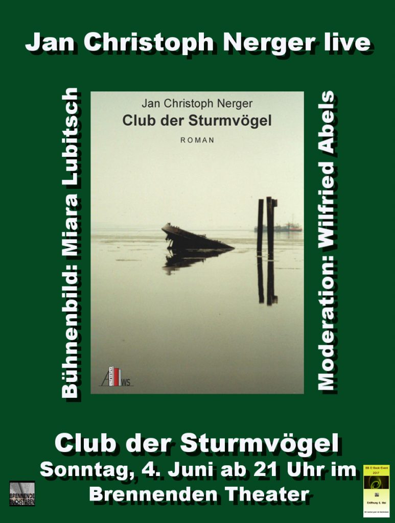 Ankündigung für eine Lesung Club der Sturmvögel von Christoph Nerger